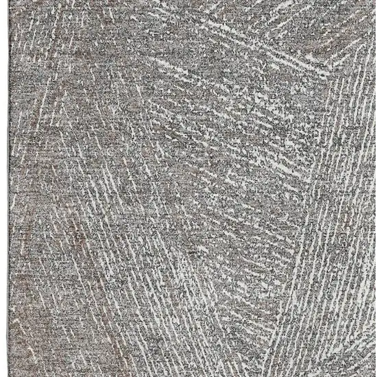 Gray And Silver Abstract Washable Area Rug With UV Protection Photo 4