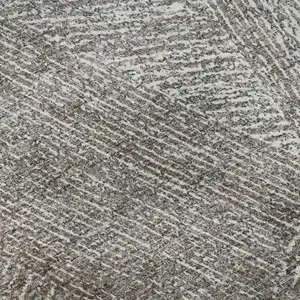 Photo of Gray And Silver Abstract Washable Area Rug With UV Protection