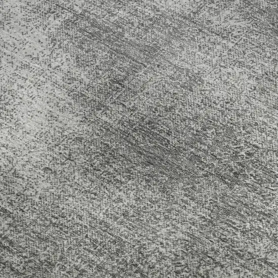 Gray And Silver Abstract Washable Area Rug With UV Protection Photo 2