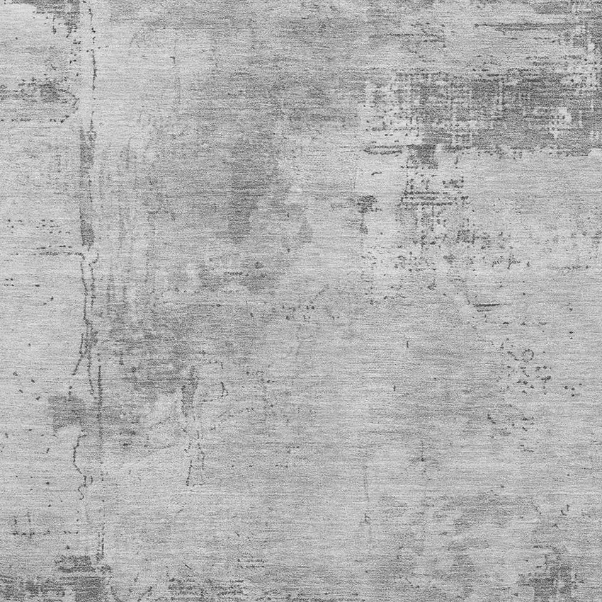 Gray And Silver Abstract Washable Area Rug With UV Protection Photo 2