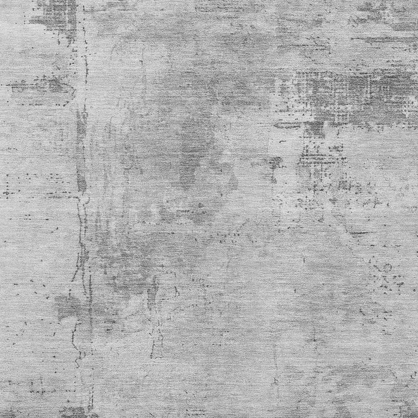 Gray And Silver Abstract Washable Area Rug With UV Protection Photo 2
