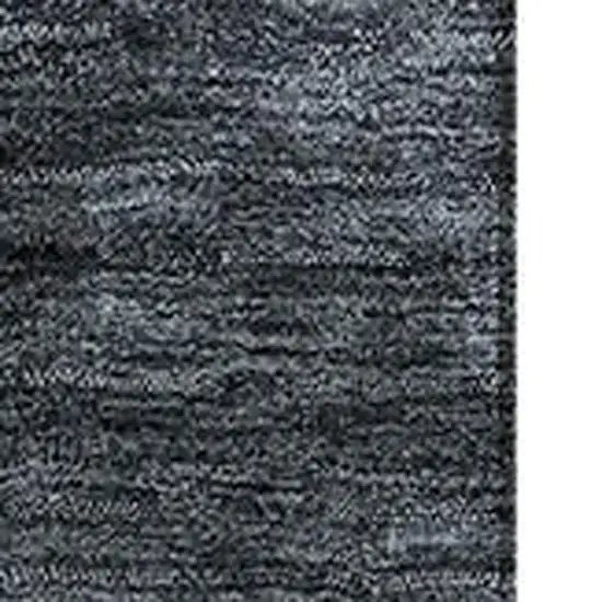 Gray And Silver Abstract Washable Area Rug With UV Protection Photo 2