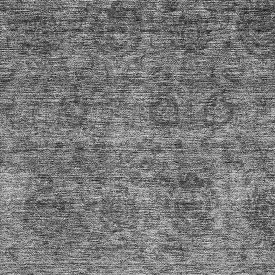 Gray And Silver Abstract Washable Area Rug With UV Protection Photo 2