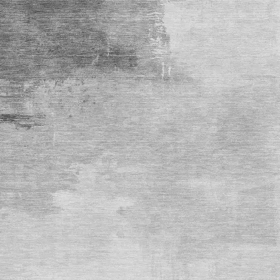 Gray And Silver Abstract Washable Area Rug With UV Protection Photo 2