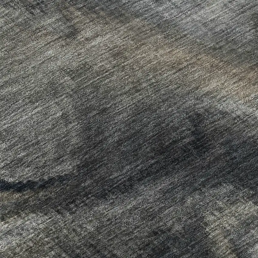 Gray And Silver Abstract Washable Area Rug With UV Protection Photo 8