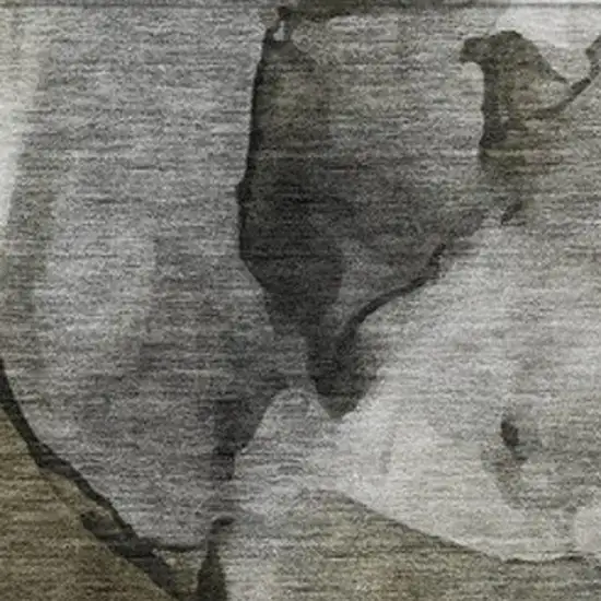 Gray And Silver Abstract Washable Indoor Outdoor Area Rug Photo 3