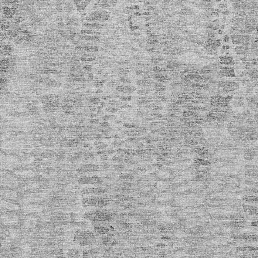Gray And Silver Abstract Washable Indoor Outdoor Area Rug Photo 2