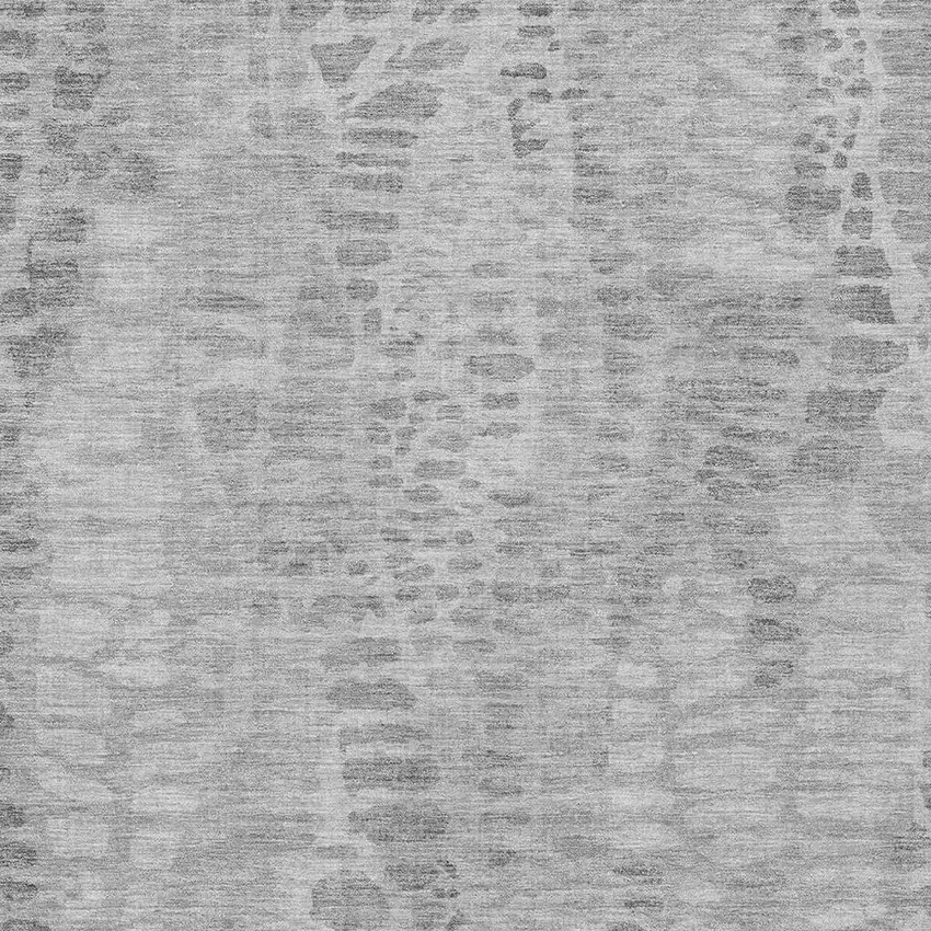 Gray And Silver Abstract Washable Indoor Outdoor Area Rug Photo 2