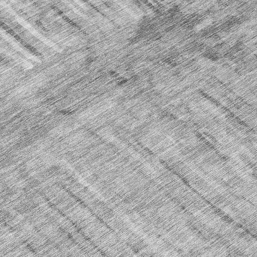 Gray And Silver Abstract Washable Indoor Outdoor Area Rug Photo 9