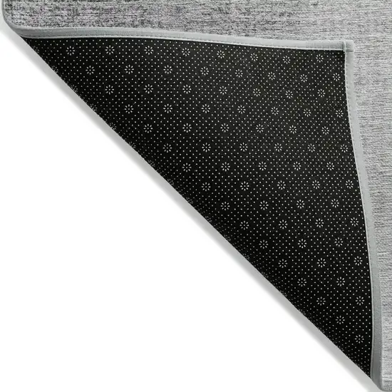 Gray And Silver Abstract Washable Indoor Outdoor Area Rug Photo 4