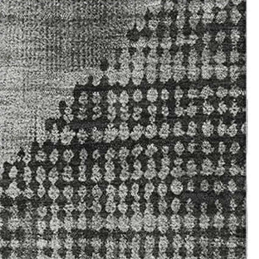 Gray And Silver Diamond Washable Area Rug With UV Protection Photo 3