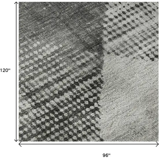 Gray And Silver Diamond Washable Area Rug With UV Protection Photo 9