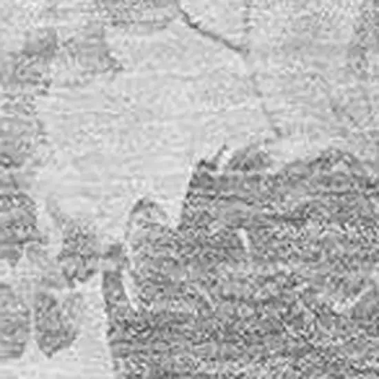 Gray And Silver Floral Washable Area Rug With UV Protection Photo 4