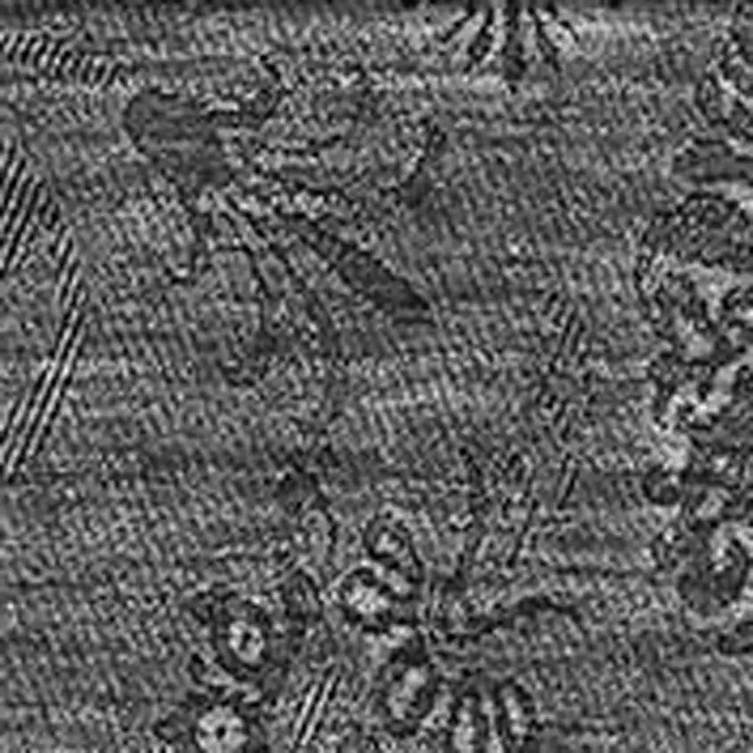 Gray And Silver Floral Washable Area Rug With UV Protection Photo 3