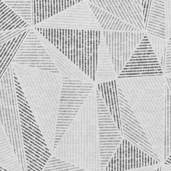 Gray And Silver Geometric Washable Area Rug With UV Protection Photo 3