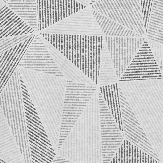 Gray And Silver Geometric Washable Area Rug With UV Protection Photo 3