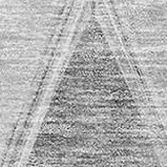 Gray And Silver Geometric Washable Area Rug With UV Protection Photo 5