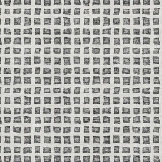 Gray And Silver Geometric Washable Area Rug With UV Protection Photo 3