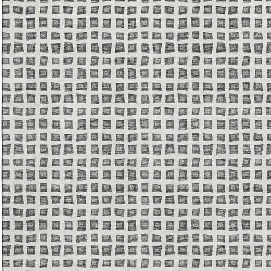 Gray And Silver Geometric Washable Area Rug With UV Protection Photo 4