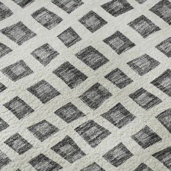 Gray And Silver Geometric Washable Area Rug With UV Protection Photo 8