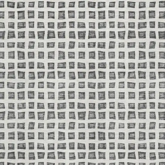 Gray And Silver Geometric Washable Area Rug With UV Protection Photo 3