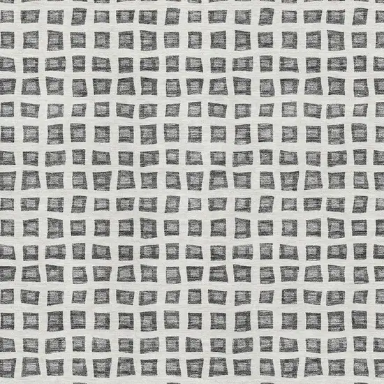 Gray And Silver Geometric Washable Area Rug With UV Protection Photo 3