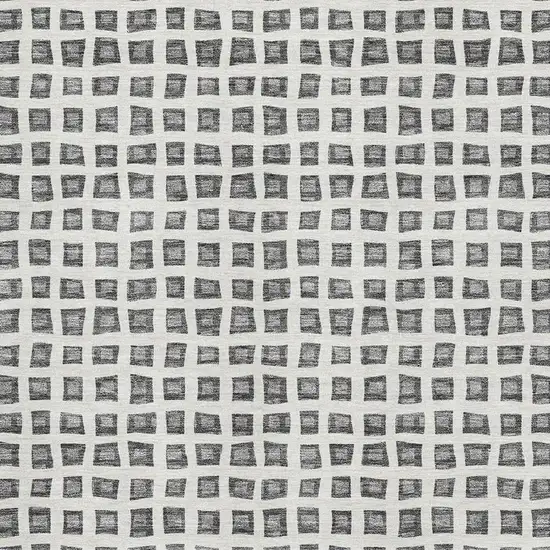 Gray And Silver Geometric Washable Area Rug With UV Protection Photo 3
