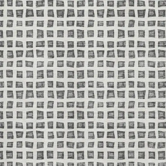 Gray And Silver Geometric Washable Area Rug With UV Protection Photo 3