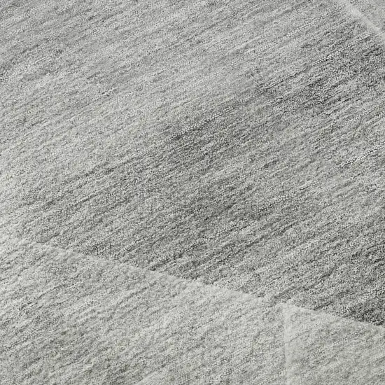 Gray And Silver Geometric Washable Area Rug With UV Protection Photo 9