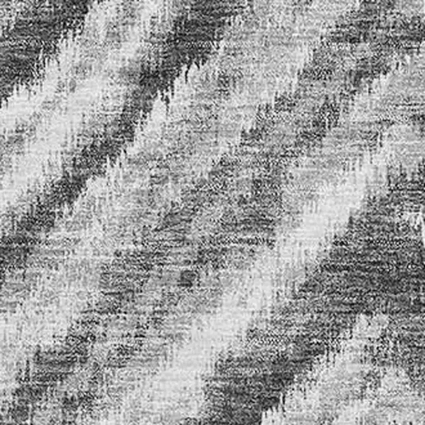 Gray And Silver Geometric Washable Area Rug With UV Protection Photo 3