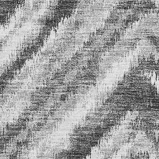 Gray And Silver Geometric Washable Area Rug With UV Protection Photo 3