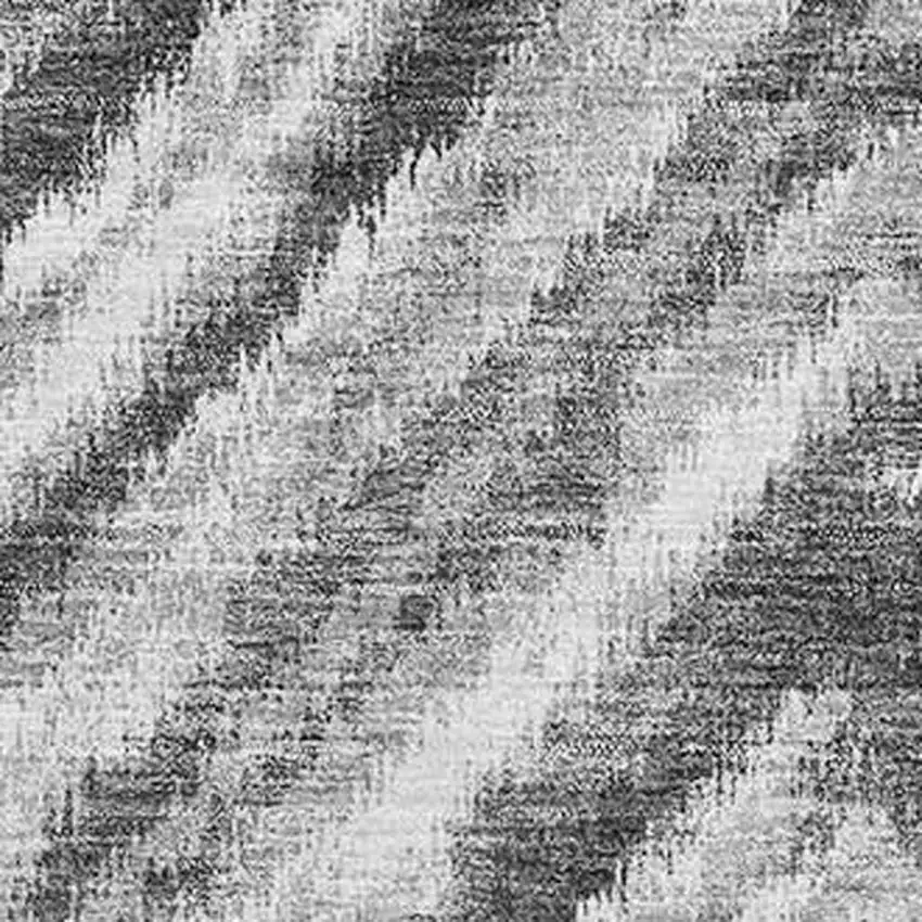 Gray And Silver Geometric Washable Area Rug With UV Protection Photo 3