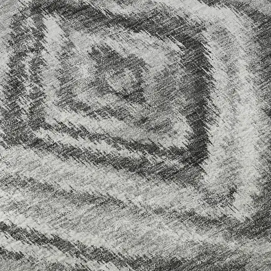 Gray And Silver Geometric Washable Area Rug With UV Protection Photo 9