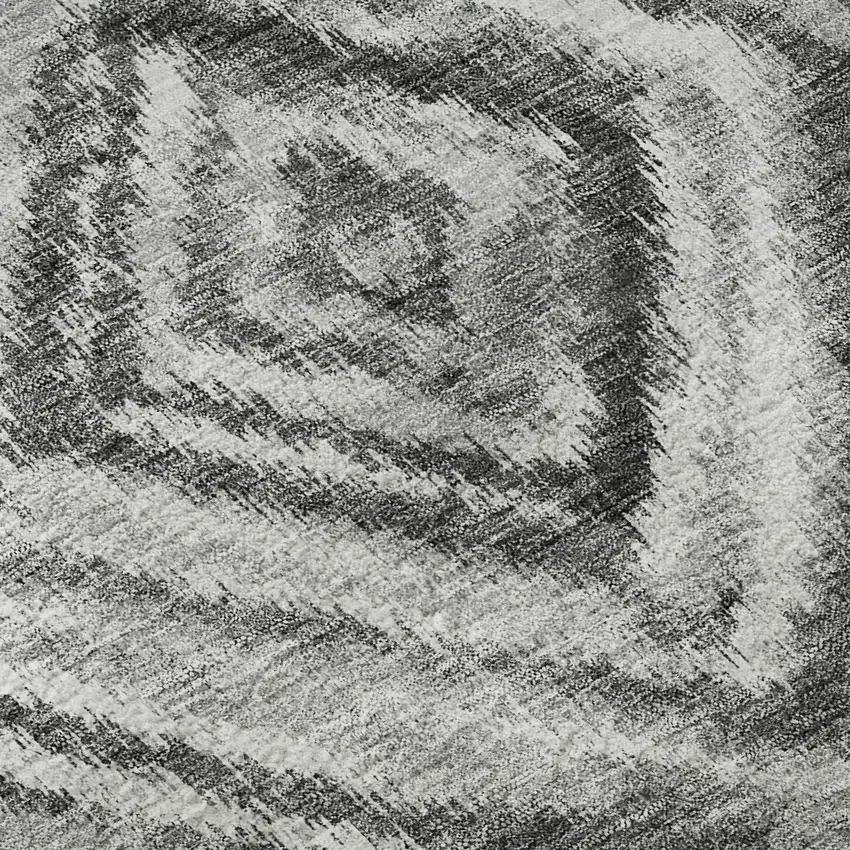 Gray And Silver Geometric Washable Area Rug With UV Protection Photo 9