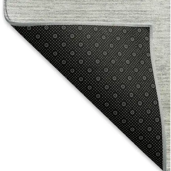 Gray And Silver Geometric Washable Area Rug With UV Protection Photo 7