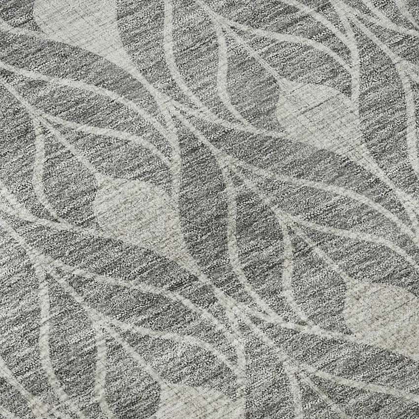Gray And Silver Geometric Washable Area Rug With UV Protection Photo 9
