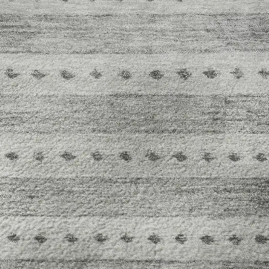 Gray And Silver Geometric Washable Area Rug With UV Protection Photo 8