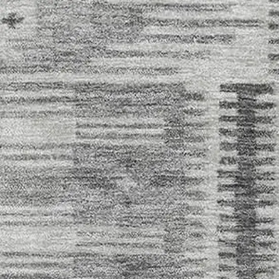 Gray And Silver Geometric Washable Area Rug With UV Protection Photo 3