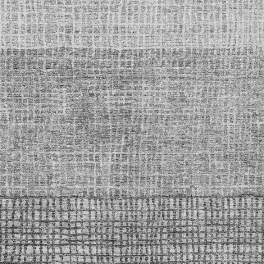 Gray And Silver Geometric Washable Indoor Outdoor Area Rug Photo 6