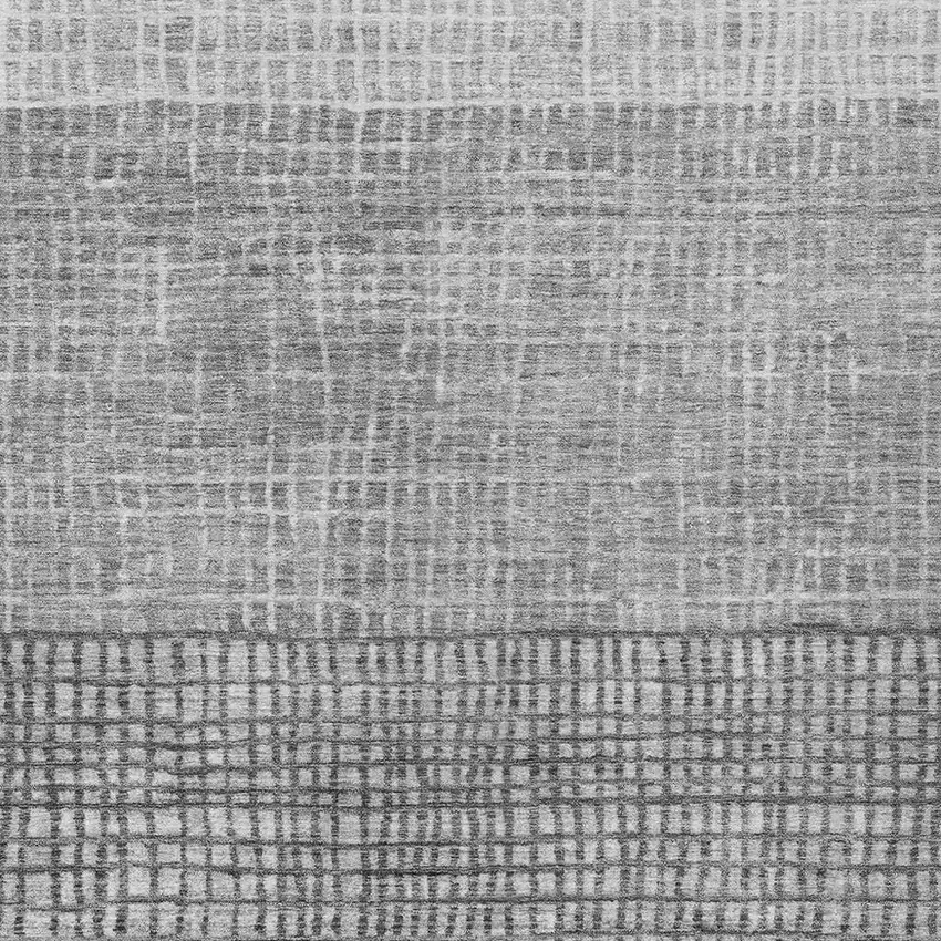 Gray And Silver Geometric Washable Indoor Outdoor Area Rug Photo 3