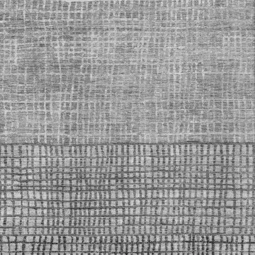 Gray And Silver Geometric Washable Indoor Outdoor Area Rug Photo 3