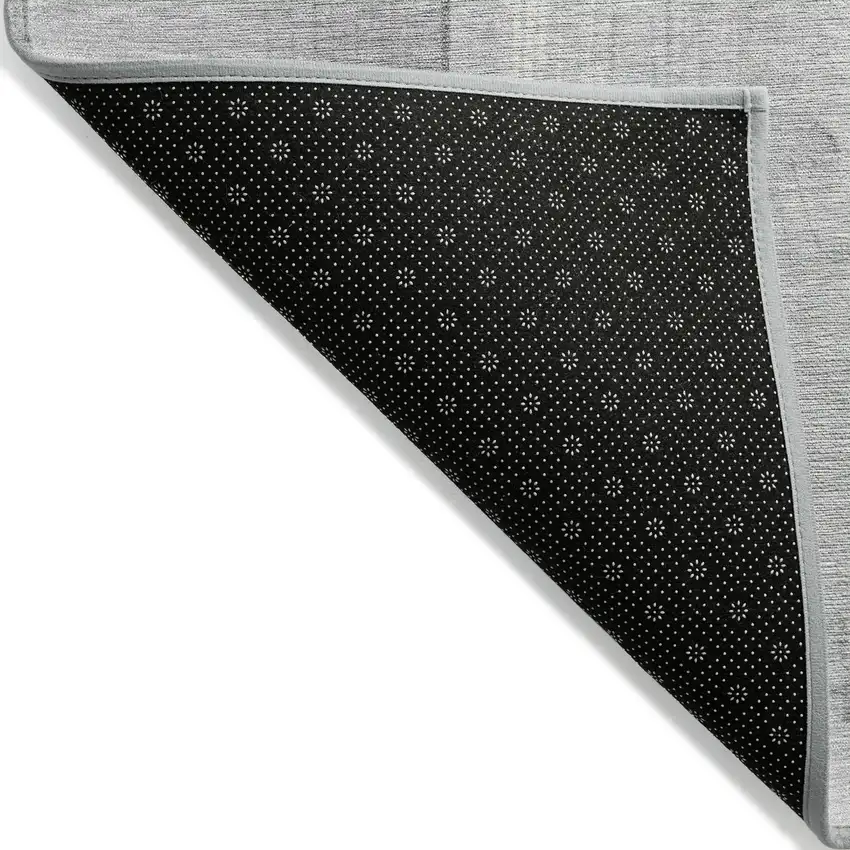 Gray And Silver Geometric Washable Indoor Outdoor Area Rug Photo 7