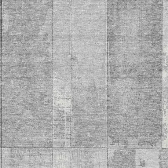 Gray And Silver Geometric Washable Indoor Outdoor Area Rug Photo 4