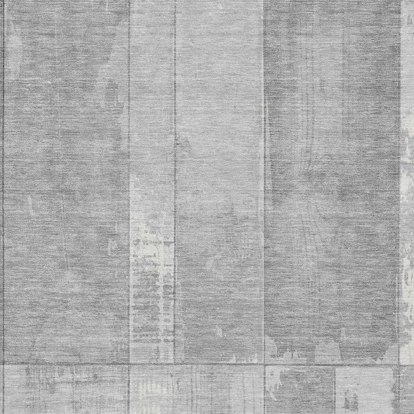 Gray And Silver Geometric Washable Indoor Outdoor Area Rug Photo 4