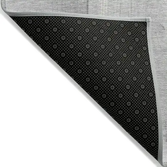 Gray And Silver Geometric Washable Indoor Outdoor Area Rug Photo 7