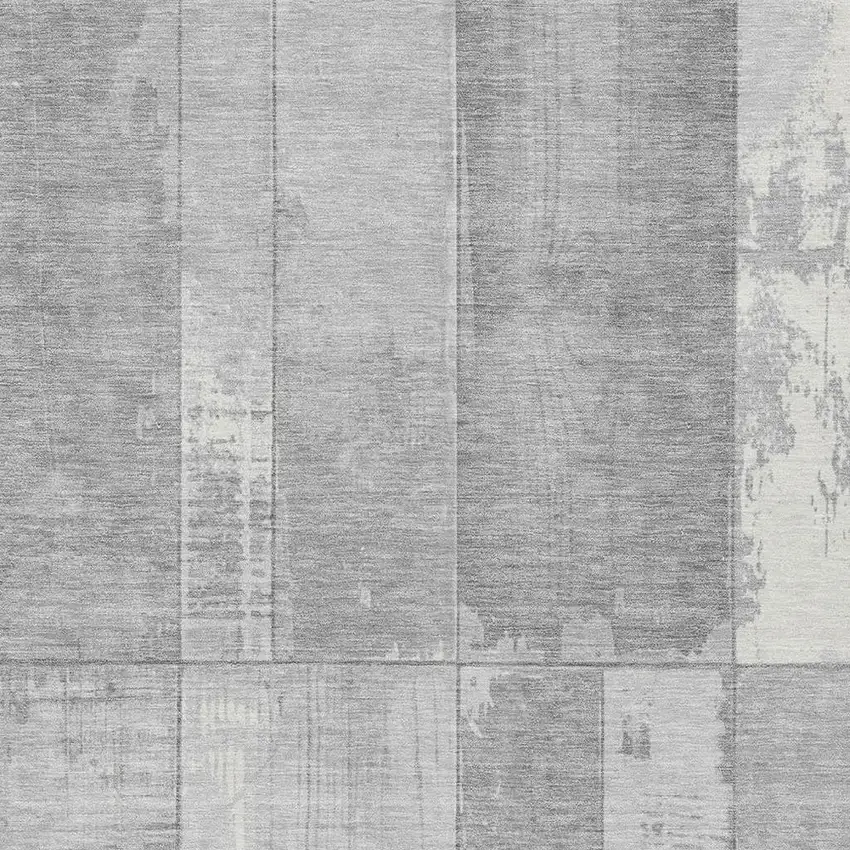 Gray And Silver Geometric Washable Indoor Outdoor Area Rug Photo 4