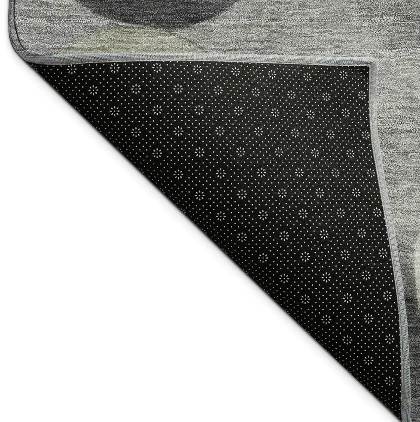 Gray And Silver Geometric Washable Indoor Outdoor Area Rug Photo 9