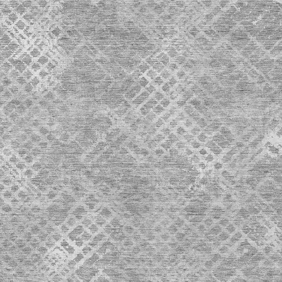 Gray And Silver Geometric Washable Indoor Outdoor Area Rug Photo 6
