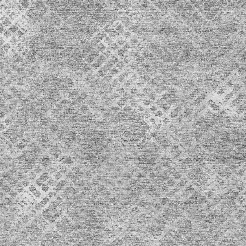 Gray And Silver Geometric Washable Indoor Outdoor Area Rug Photo 6
