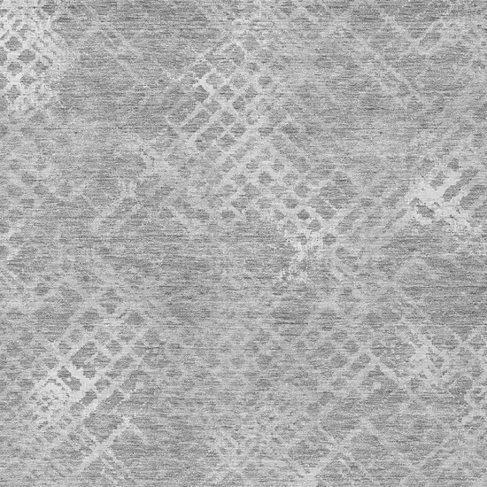 Gray And Silver Geometric Washable Indoor Outdoor Area Rug Photo 6